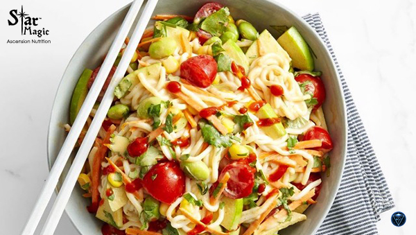 Peanut Edamame Noodle Salad
